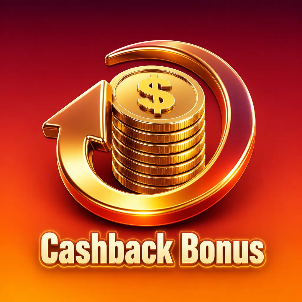 Cashback bonus percentage returned on net losses