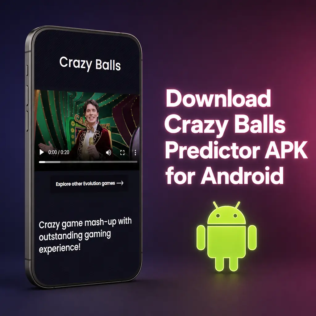 Crazy Balls Predictor APK download screen for Android