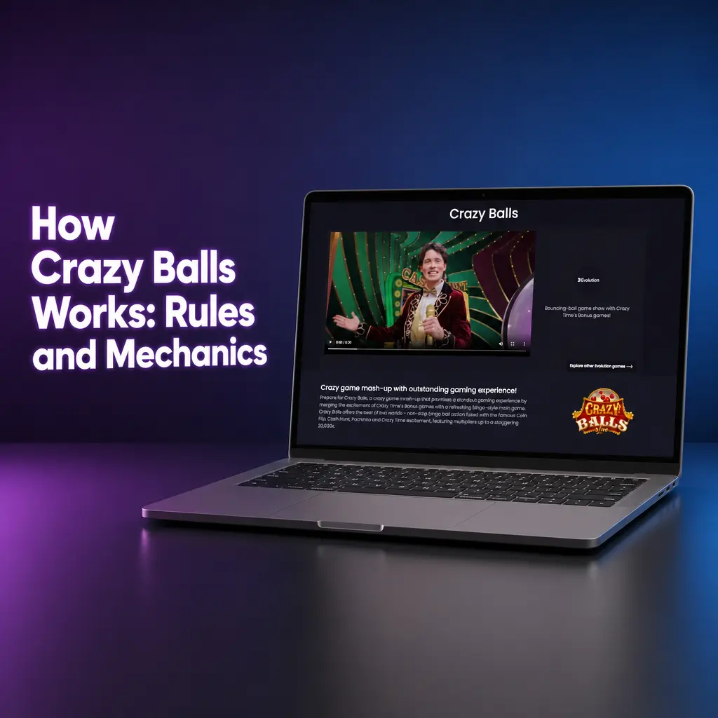 Crazy Balls game round with multiplier climbing as balls drop