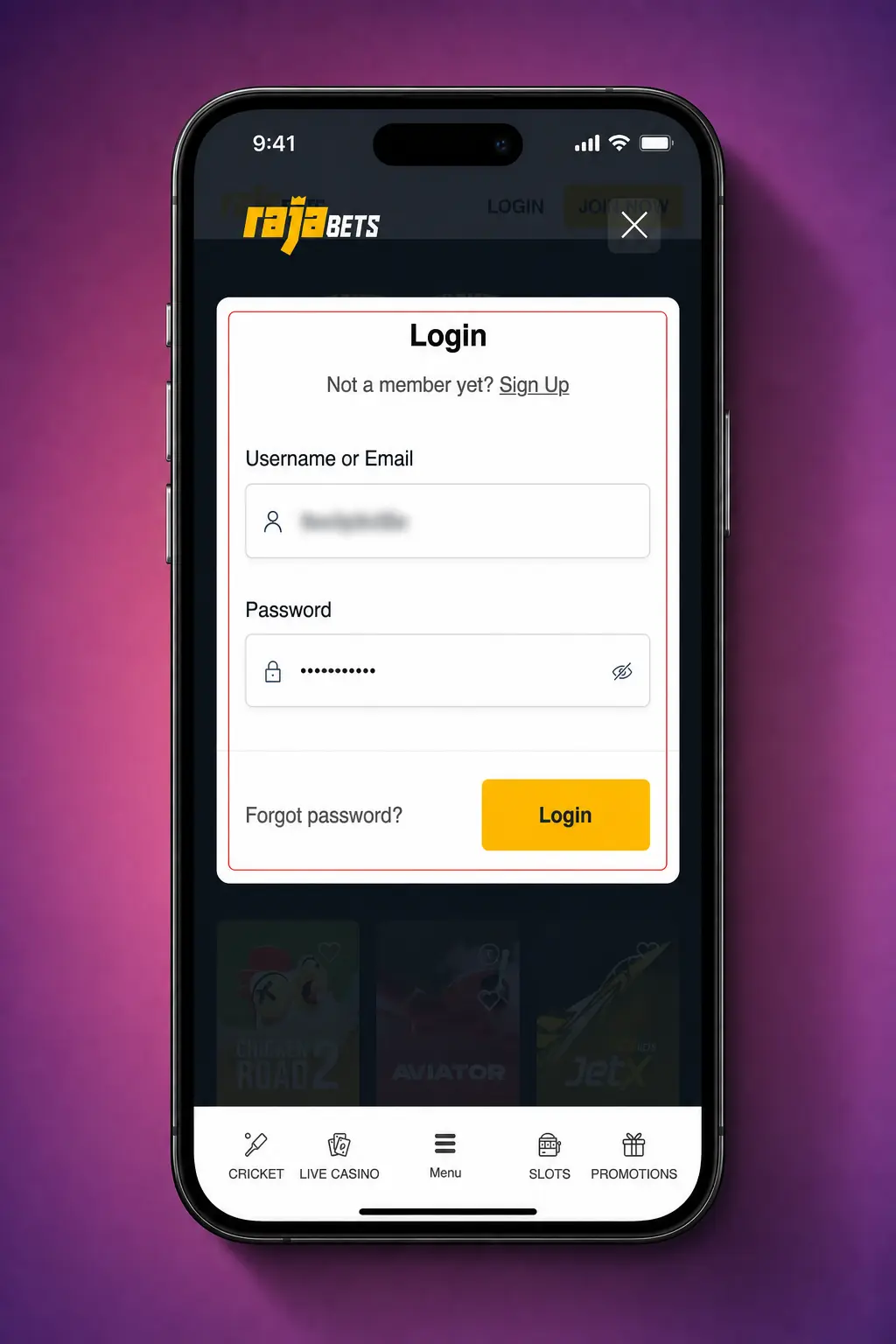 Player registering at a licensed casino to access Crazy Balls