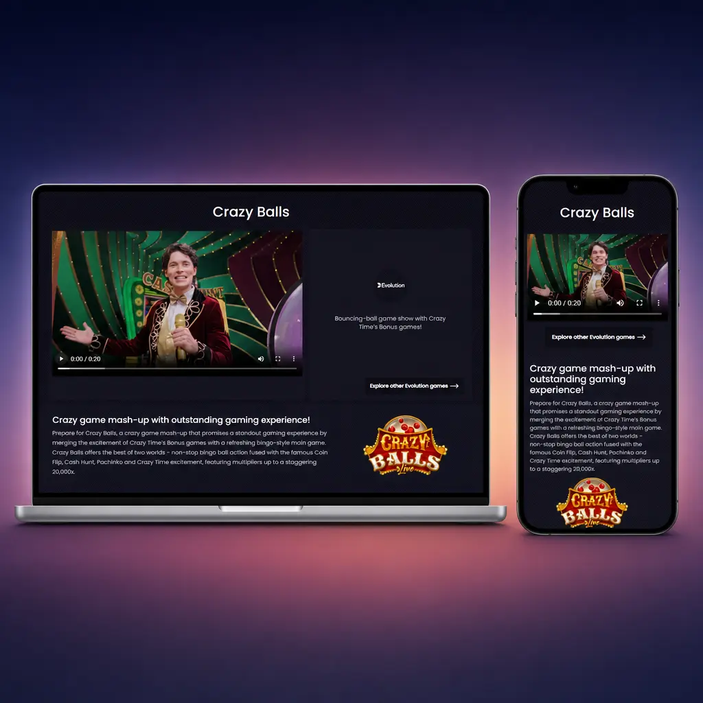 Crazy Balls running on Android, iOS, Windows, and macOS devices